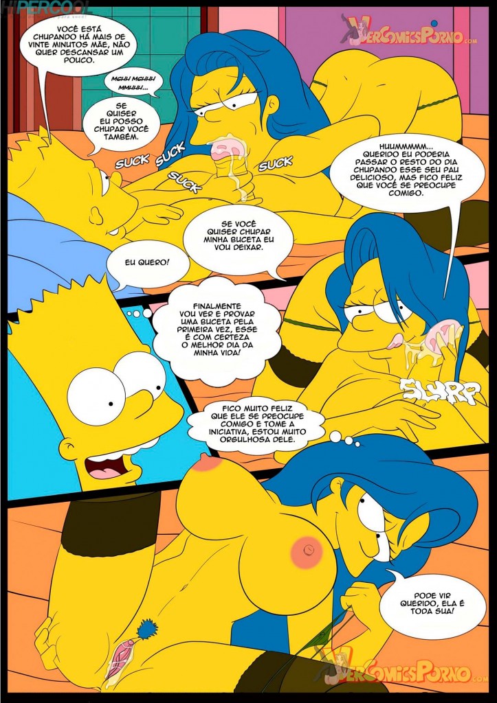 Os Simpsons Comendo Minha M E Hq Gr Tis